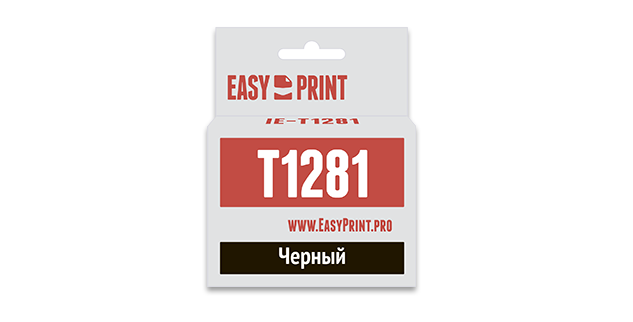 Картридж EasyPrint Epson C13T1281 для Epson Stylus S22/SX125/SX130/SX230/SX420W/Office BX305F, черный, с чипом