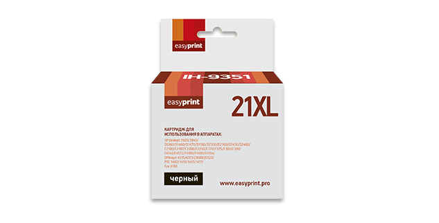 Картридж EasyPrint HP C9351CE №21XL для HP Deskjet 3920/3940/D1360/D1460/D2430/D2460/F2180/F2280/F2290/